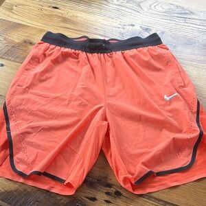Nike Aeroswift Men's Bright Orange Athletic Shorts - Size Large